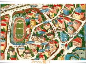 厦门手绘地图、厦门鼓浪屿手绘地图(2)