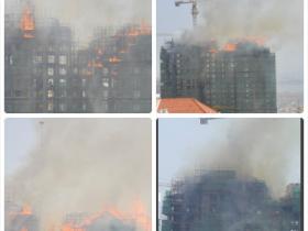 集美水晶湖郡楼盘今天中午发生大火