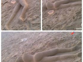 厦门珍珠湾沙滩惊现“裸女”