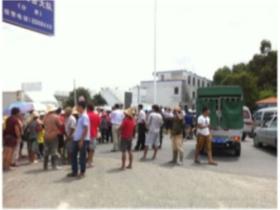 海沧农民工讨工资 致堵车几公里