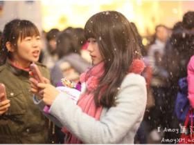 圣诞夜湖里万达人工降雪:现场幸福实拍