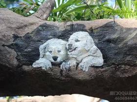 小朋友,忠仑公园的树上有秘密哦,3D画“么么哒”