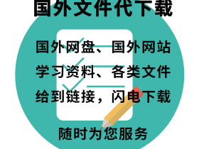 国外网站学习资料/文件/各类海外资源代下载